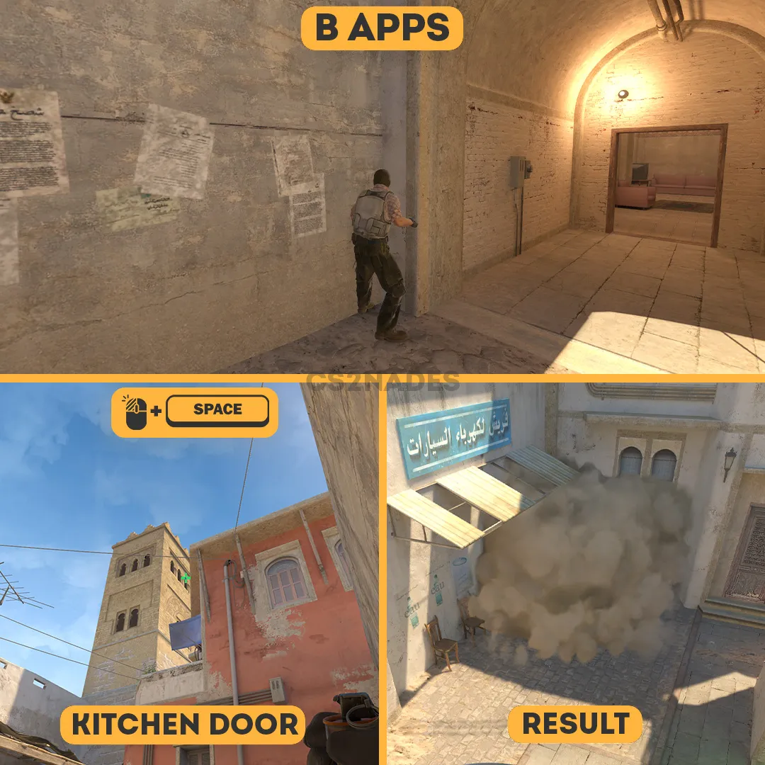 Market door smoke from apps