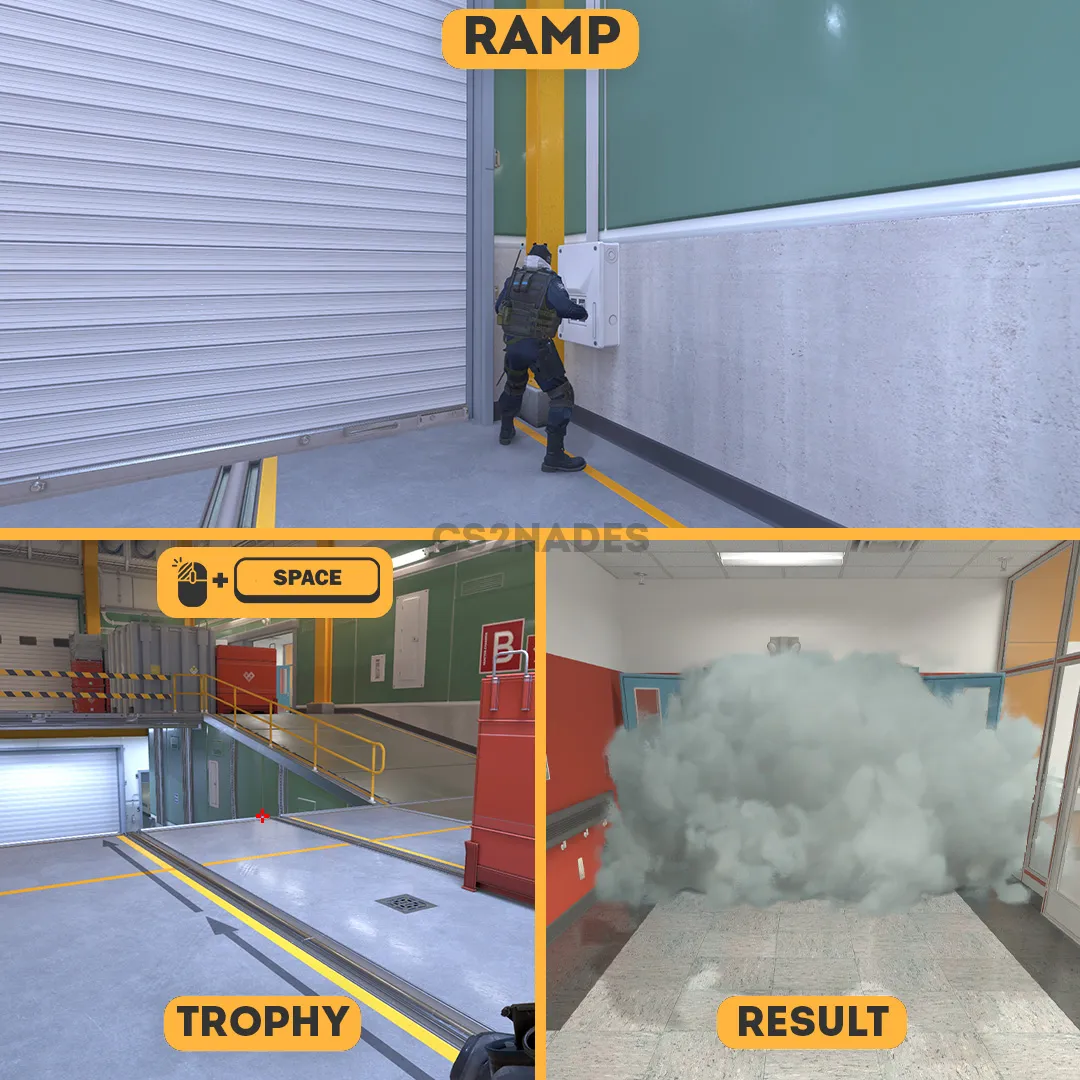 Ramp smoke toward Connector/Red