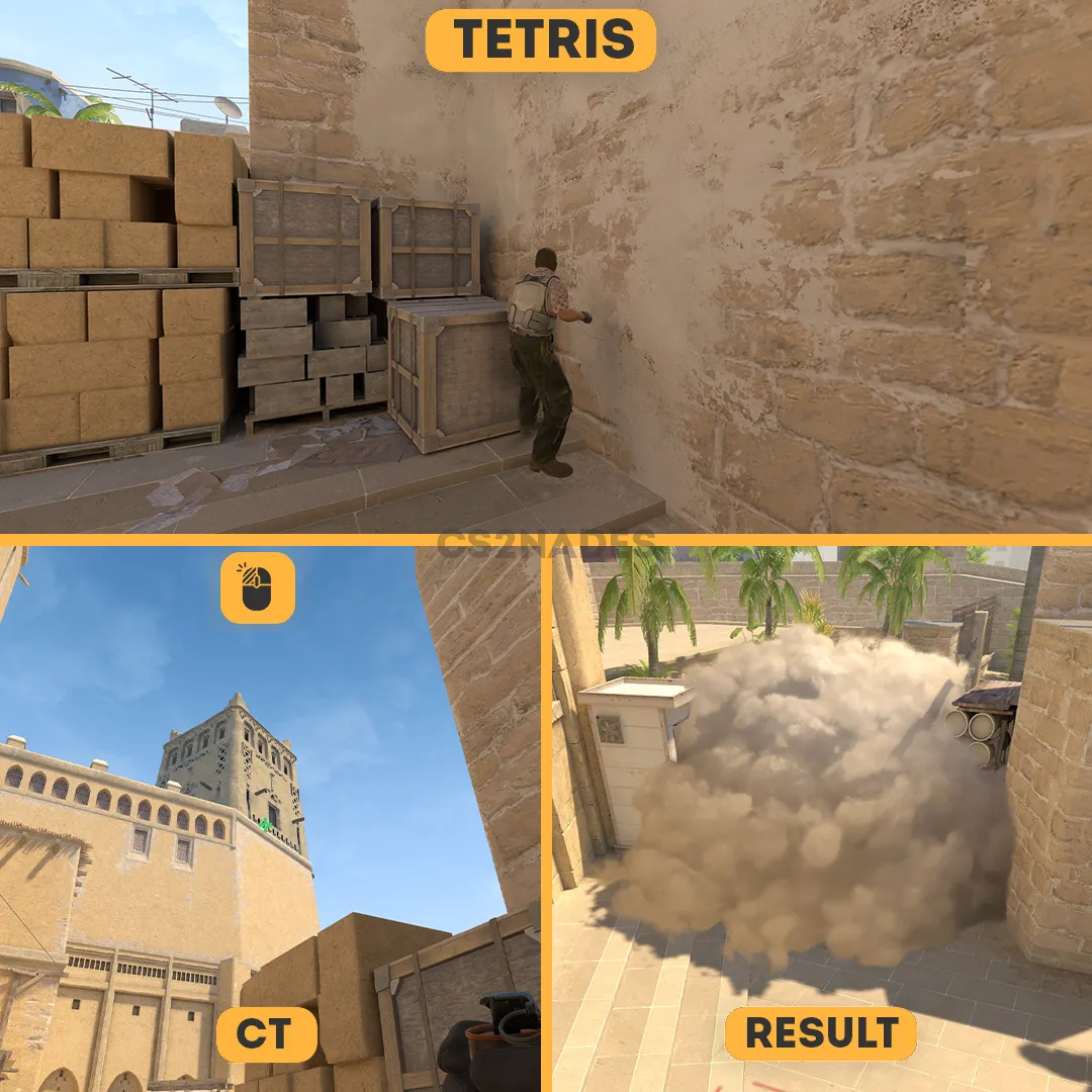 CT smoke from tetris