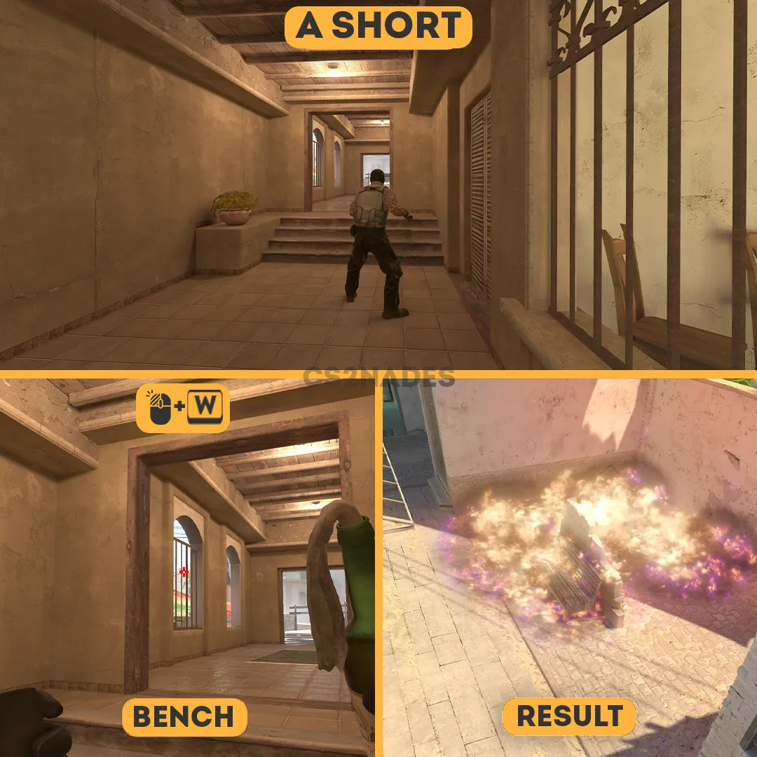 Bench molotov from apps