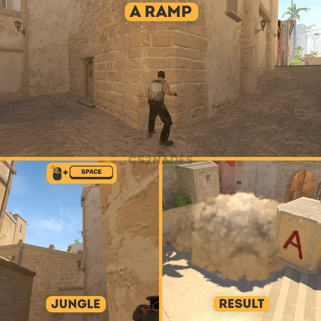 Jungle smoke from A ramp